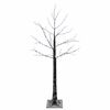 vidaXL Sapin de No&euml;l enneig&eacute; avec LED Marron 22 x 22 x 120 cm