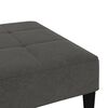 vidaXL Canap&eacute;-lit &agrave; 2 places avec tabouret Gris fonc&eacute; Tissu microfibre
