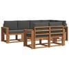 vidaXL Ensemble de canap&eacute;s d'ext&eacute;rieur 7 pc Naturel et Anthracite