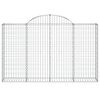 vidaXL Paniers à gabions arqués 18 pcs 200x30x120/140 cm Fer galvanisé