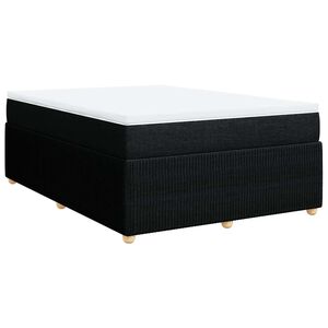 vidaXL Sommier &agrave; lattes de lit avec matelas Noir 140x200 cm Tissu