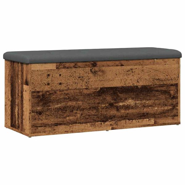 vidaXL Banc de rangement vieux bois 102x42x45 cm bois d'ing&eacute;nierie