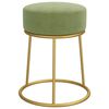 vidaXL Tabouret rond Vert moutarde Velours