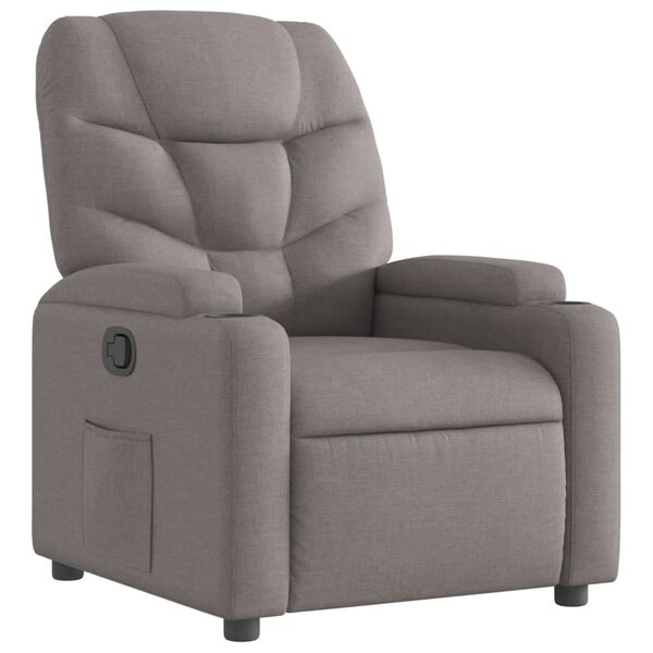 vidaXL Fauteuil inclinable Taupe Tissu