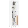 vidaXL Buffet haut Blanc 34,5x34x180 cm Bois d'ing&eacute;nierie