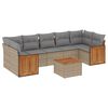 vidaXL Salon de jardin avec coussins 8 pcs beige r&eacute;sine tress&eacute;e