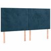 vidaXL T&ecirc;te de lit Bleu fonc&eacute; 200 x 5 x 118/128 cm Velours