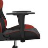 vidaXL Chaise de jeu de massage Noir et rouge bordeaux Similicuir