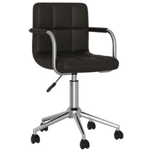 vidaXL Chaise de bureau pivotante Noir Similicuir