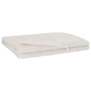 vidaXL Couverture Pond&eacute;r&eacute;e Blanc 200 x 220 cm 9 kg 100% Coton 205T