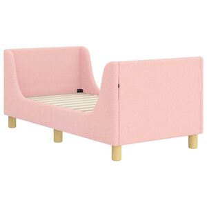 vidaXL Cadre de lit pour tout-petit avec t&ecirc;te de lit Rose 70 x 140 cm