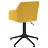 vidaXL Chaise pivotante de salle &agrave; manger Jaune Tissu