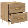 vidaXL Cabinet de chevet 2 pcs Ch&ecirc;ne artisanal 40 x 35 x 47,5 cm