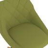 vidaXL Chaises pivotantes &agrave; manger lot de 4 vert clair velours