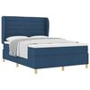 vidaXL Lit &agrave; ressorts avec matelas Bleu 190 x 140 cm tissu