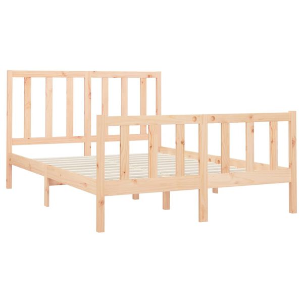 vidaXL Cadre de lit sans matelas 140x200 cm bois massif de pin