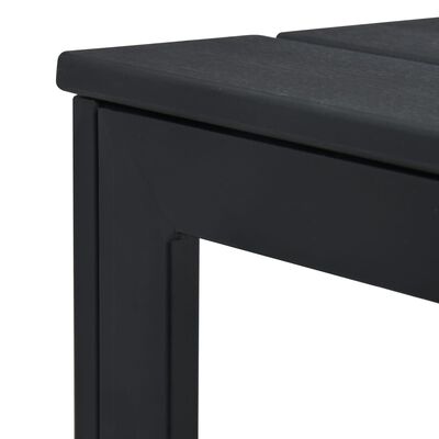vidaXL Table basse Noir 78x78x74 cm PEHD Aspect de bois