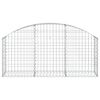 vidaXL Panier de gabions arqu&eacute; 150x30x60/80 cm Fer galvanis&eacute;