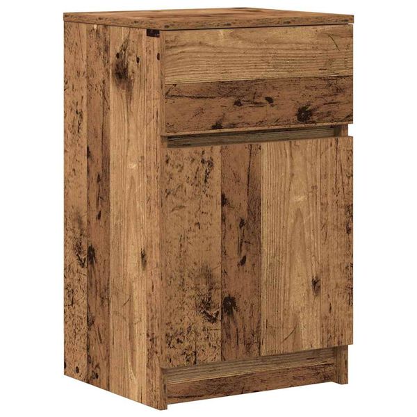 vidaXL Table de chevet vieux bois 39x35x65 cm bois d&rsquo;ing&eacute;nierie