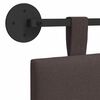 vidaXL T&ecirc;te de lit suspendue Ray&eacute; Marron fonc&eacute; 170 x 55 x 5 cm tissu