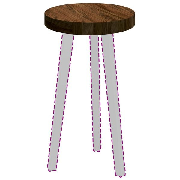 vidaXL Plateau de table Marron fonc&eacute; &Oslash; 30 x 4 cm Bois de ch&ecirc;ne massif