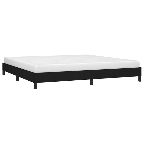 vidaXL Cadre de lit sans matelas noir 200x200 cm tissu