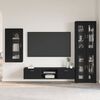 vidaXL Ensemble meuble TV avec tiroir FLORIN Noir Bois d'ing&eacute;nierie