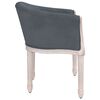 vidaXL Chaise &agrave; manger Gris fonc&eacute; Velours