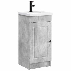 vidaXL Meuble de salle de bain avec &eacute;vier Gris b&eacute;ton 42 x 40 x 84,5 cm