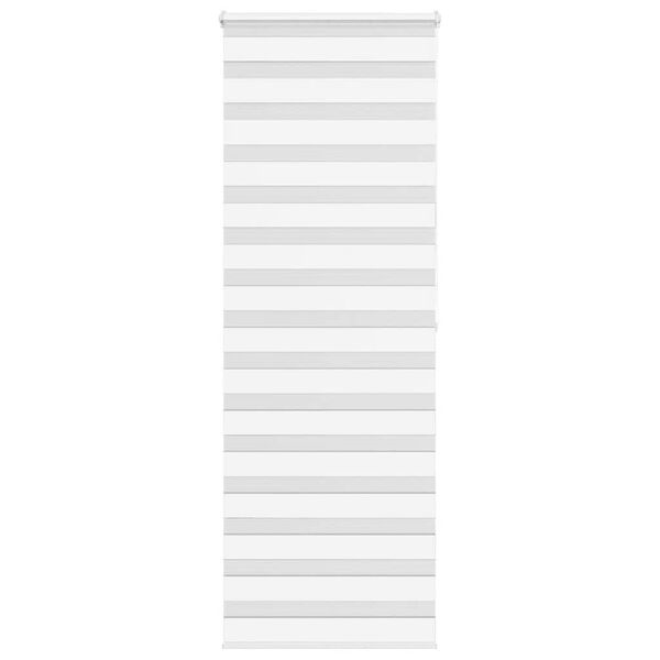 vidaXL Store z&egrave;bre blanc 75x200 cm largeur du tissu 70,9 cm polyester