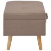 vidaXL Tabouret de rangement 40 cm Marron Tissu