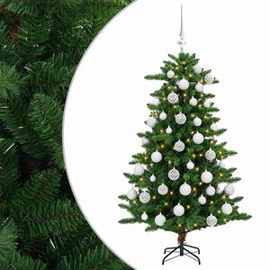 vidaXL Arbre de No&euml;l Artificiel avec Boule 120 cm 150 LED Blanc chaud