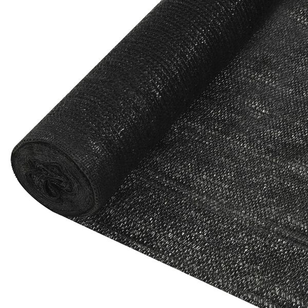 vidaXL Filet brise-vue Noir 1,2x50 m PEHD 150 g/m²