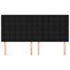 vidaXL T&ecirc;te de lit Noir 160x5x118/128 cm Tissu