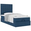 vidaXL Lit ottoman avec matelas bleu 100x200 cm tissu