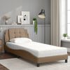 vidaXL Cadre de lit sans matelas Zadar cappuccino 90x200 cm similicuir