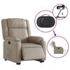 vidaXL Fauteuil inclinable &eacute;lectrique cappuccino similicuir
