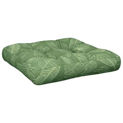 vidaXL Coussins de palette lot de 2 motif de feuilles tissu