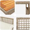 vidaXL Ensemble de salle &agrave; manger pour jardin 5 pcs Beige polyrotin