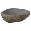 vidaXL Bassin en pierre de rivi&egrave;re Gris clair 52 x 40 x 15 cm