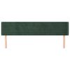 vidaXL T&ecirc;te de lit avec oreilles Vert fonc&eacute; 183x16x78/88 cm Velours