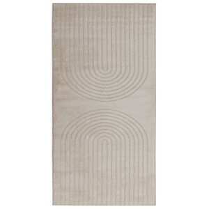 vidaXL Tapis d'int&eacute;rieur GALATI Beige 150 x 80 cm Polyester