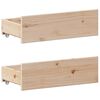 vidaXL Lit biblioth&egrave;que sans matelas 150x200 cm bois massif de pin