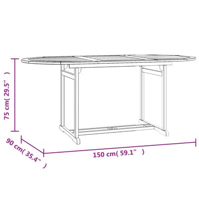 vidaXL Ensemble à manger de jardin 5 pcs Bois de teck massif