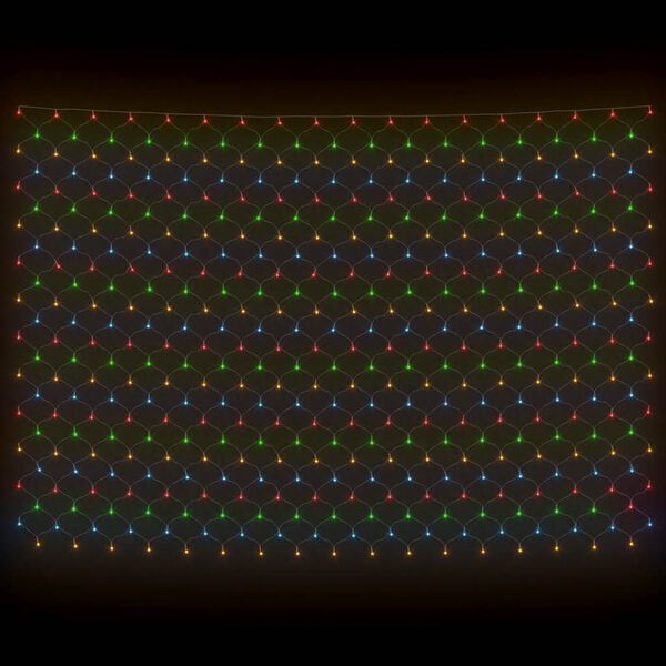 vidaXL Filet lumineux color&eacute; de No&euml;l 3x2 m 204 LED Int&eacute;rieur/ext&eacute;rieur