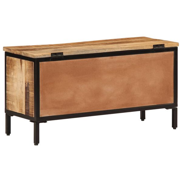 vidaXL Bo&icirc;te de rangement 82x30x43 cm bois de manguier brut massif