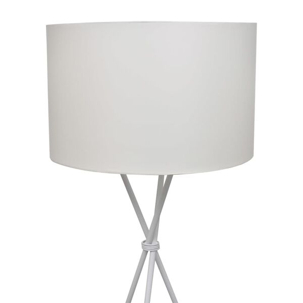 vidaXL Lampadaire avec support haut Blanc