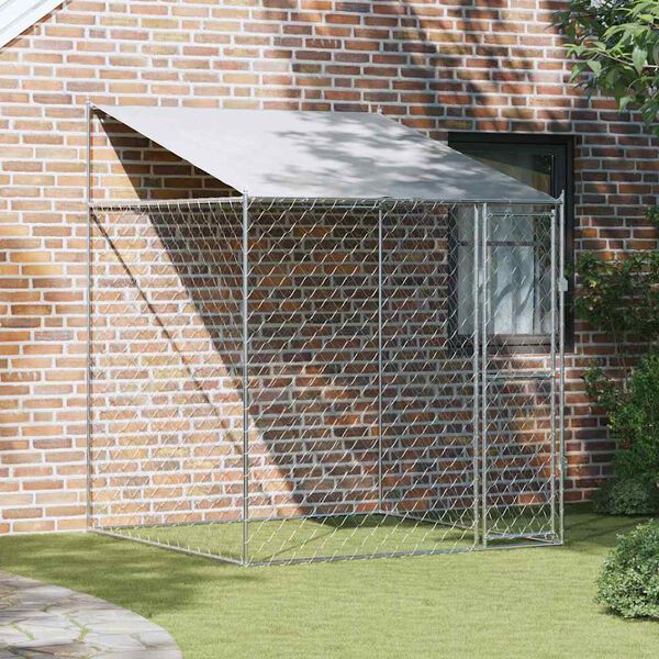 vidaXL Cage pour chien 200 x 200 x 258 cm Acier et PE