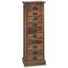 vidaXL Commode Naturel 35 x 30 x 110 cm Bois de teck massif