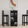 vidaXL Table de bar avec &eacute;tag&egrave;re de rangement ch&ecirc;ne noir